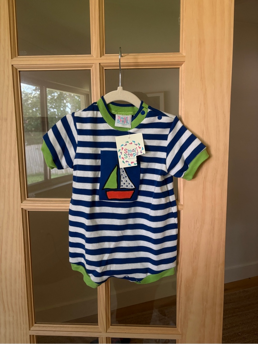 Vintage Y2K NWT Small Steps Nautical Sailboat Romper